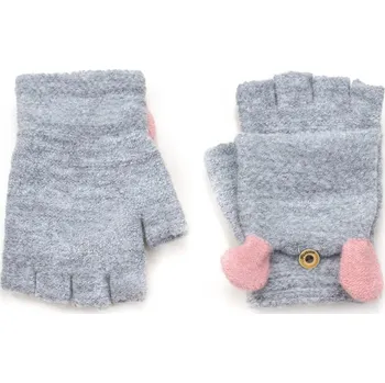 Čepice Odepínací šedé rukavice