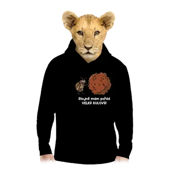 Chlapecká mikina Bastard Mám kulový dětská mikina klokanka Black