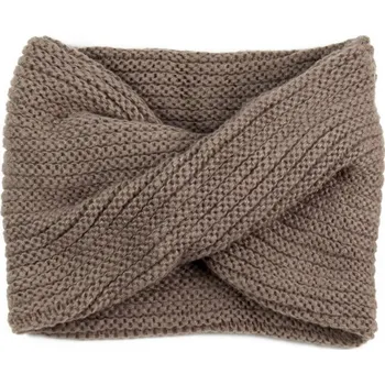 Šála Namotávací kruhový šál hnědý