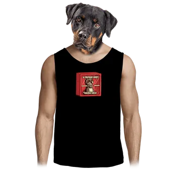 Pánské tílko Bastard Medvídek mýval pánské tílko Black