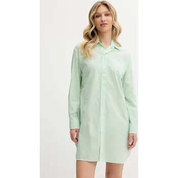 Dámské noční prádlo Noční košilka Lauren Ralph Lauren dámská, zelená barva, ILN32415 07X, vel. M