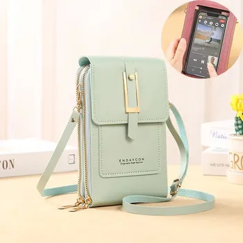 Kabelka Kabelka s dotykovým pouzdrem na mobil - Zelená A,11x4x18CM