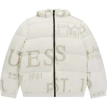 Chlapecká bunda Dětská Zimní prošívaná bunda GUESS OVERSIZE HOODED PADDED JACKET H4BJ05WCFM0-G015 – Bílá 10