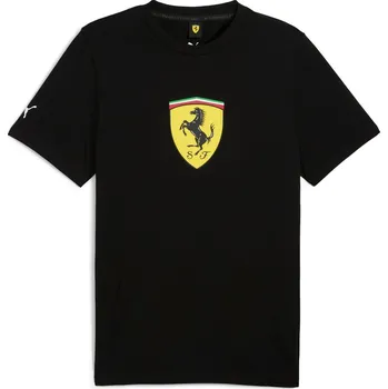 Pánské Tričko s krátkým rukávem PUMA FERRARI RACE COLORED BIG SHIELD TEE 63018801 – Černá L
