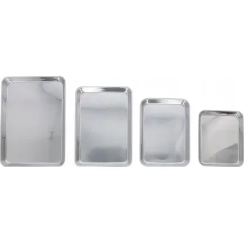 Plech na pečení Sada 4x Pekáč z nerezové oceli plech na pečení do trouby