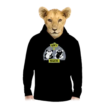 Chlapecká mikina Bastard Don't be negative dětská mikina klokanka Black