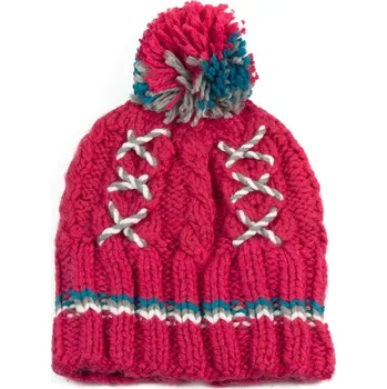 Čepice Tmavě růžová čepice se zimním vzorem