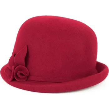 Klobouk Elegantní klobouk z vlny červený