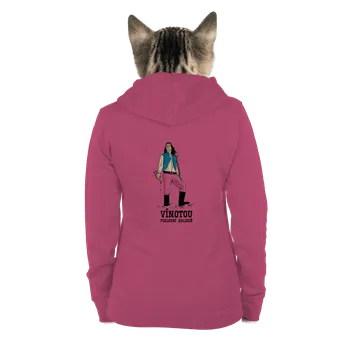 Pánská mikina Bastard Vínotou dámská mikina na zip Magenta