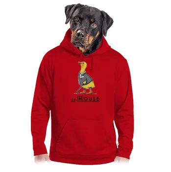 Pánská mikina Bastard Dr. House pánská mikina klokanka Red