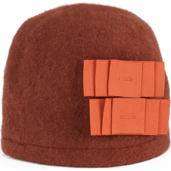 Čepice Elegantní dámský zimní klobouk oranžový
