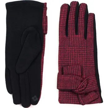 Rukavice Červenočerné kostkované rukavice