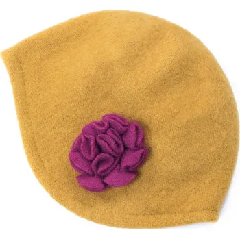 Čepice Elegantní čepice na zimu žlutá