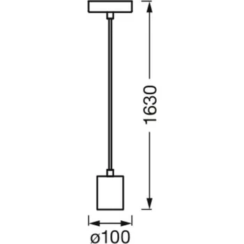 Závěsné světlo OSRAM VINTAGE 1906 CYLINDER, dřevo, Ø 10 cm, E27 1 x 15 W LED