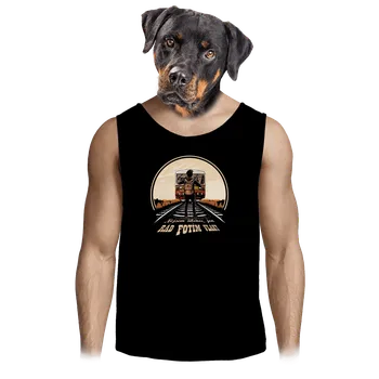 Pánské tílko Bastard Fotím vlaky pánské tílko Black