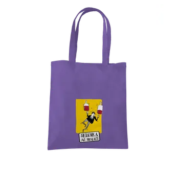 Bastard Sklenka mi nestačí taška Violet