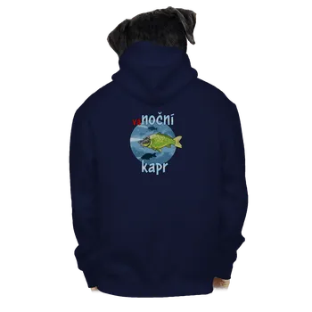 Pánská mikina Bastard Vánoční kapr pánská mikina na zip Navy