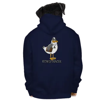 Pánská mikina Bastard Konspiracek pánská mikina na zip Navy