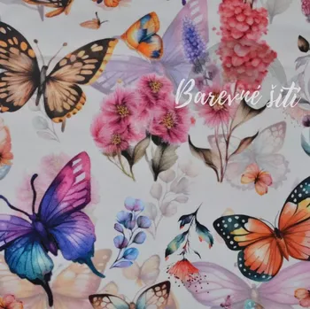 Úplet, Mix motýlků a květy (E) (Luxusní vzory z Turecka)