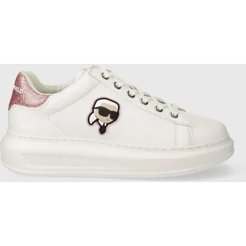 Pánské tenisky Kožené sneakers boty Karl Lagerfeld KAPRI KL62530N.01P bílá 00X, EUR 40