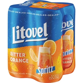 Pivo Litovel Spritz bitter orange nealko plech (4×0,5 l)