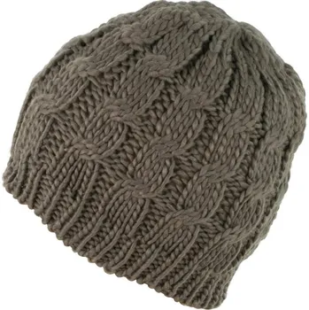 Módní doplněk Teplá pletená tmavě šedá čepice