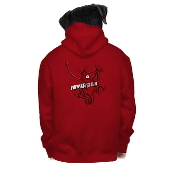 Pánská mikina Bastard Invisible chameleon pánská mikina na zip Red