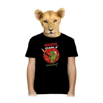 Chlapecké tričko Bastard Vánoční lití olova dětské tričko Black