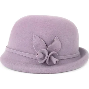 Klobouk Elegantní klobouk z vlny světle fialový