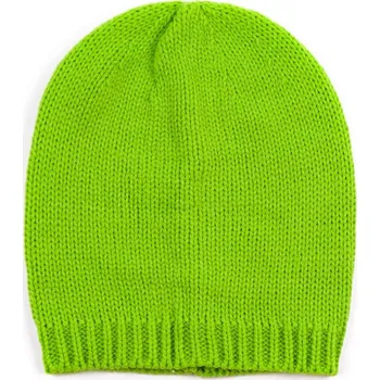 Čepice Pletená čepice houmleska neonově zelená