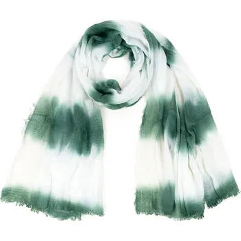 Batikovaný dlouhý šál - zelený