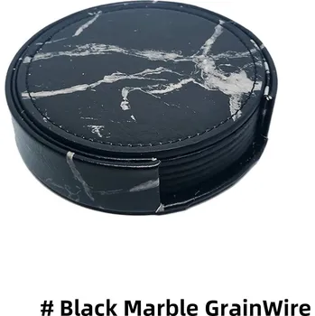 Podtácek Sada podtácků na nápoje z umělé kůže | 6 kusů - C