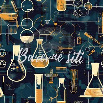 Galanterie Úplet, Chemie, zkumavky, tmavězelená (E) (Top kvalitní úplet Bella digitisk)