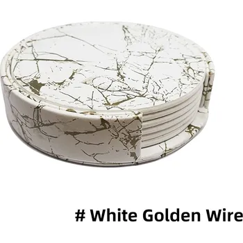 Podtácek Sada podtácků na nápoje z umělé kůže | 6 kusů - F