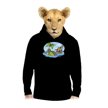 Chlapecká mikina Bastard Ostrov železnice dětská mikina klokanka Black