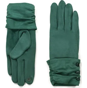 Šála Elegantní rukavice s knoflíčky zelené