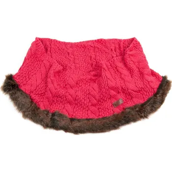 Šála Zimní nákrčník s kožíškem růžový