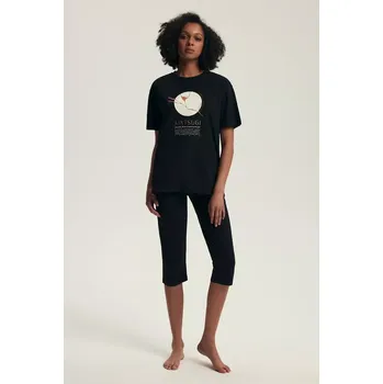 Pánské pyžamo Henderson Dámské pyžamo 43728 Dairoku kr/r S-3XL černá S