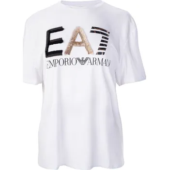 Dámské tričko Dámské Tričko s krátkým rukávem EA7 TRAIN LOGO SERIES W TEE SS RN 3RTT36TJDZZ1100 – Bílá M