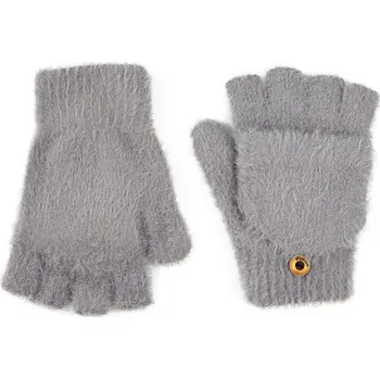 Krátké teplé palčáky šedé