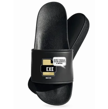 Pánské pantofle Bastard Složka žena a muž pantofle Black