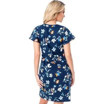 Dámské noční prádlo Noční košilka Donna Caroline - bavlna Tmavě modrá S(36)