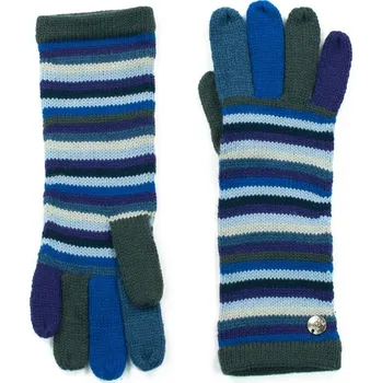 Šála Barevné pruhované rukavice modré