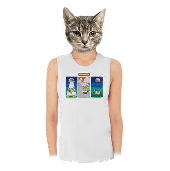 Bastard Alien Cappuccino dámské tílko volné White