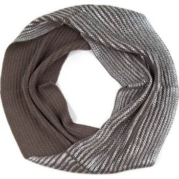 Šála Blyštivý tunelový šál - hnědošedý