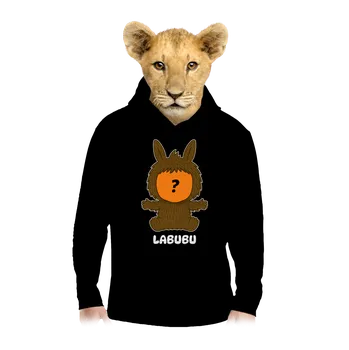 Chlapecká mikina Bastard Labubu dětská mikina klokanka Black