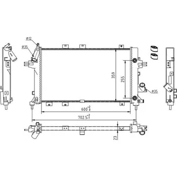 Chladič motoru Chladič, chlazení motoru HART 612 359