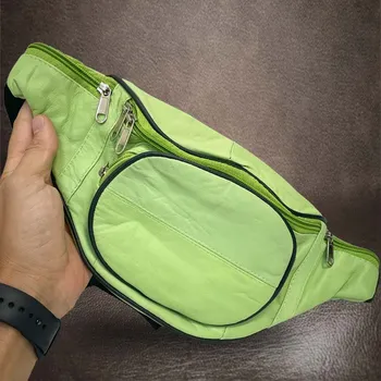 Zelená kožená ledvinka za skvělou cenu Bez personalizace - individuální přání řešíme po domluvě.