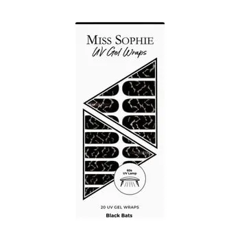 Make-up Miss Sophie UV Gel Wraps Black Bats UV Fólie na nehty