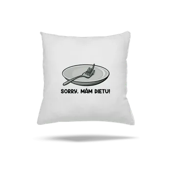 Polštář Bastard Mám dietu polštář White